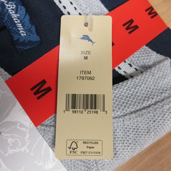 TOMMY BAHAMA Mens 2-piece Relaxed Fit Lounge Set Sz M Blue Gray Soft Pajamas NWT - Picture 8 of 11